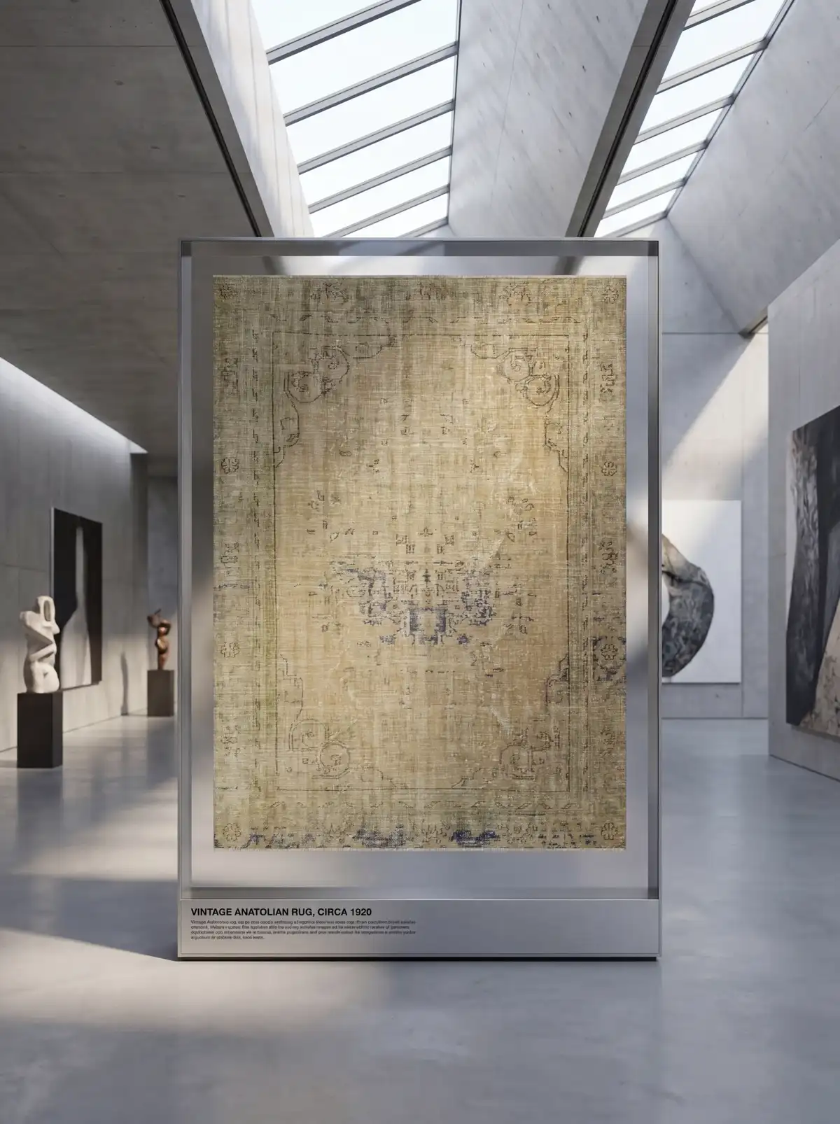 Vintage Handwoven Wool Rug — vintage Turkish rug from the Bisāṭim collection