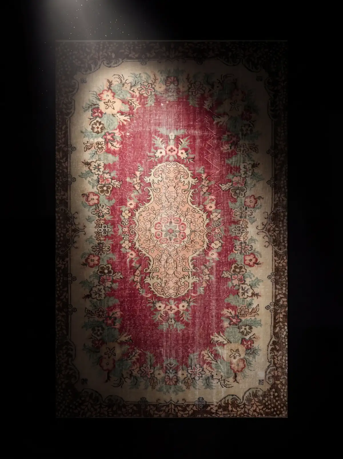 Olive & Gold Heritage Vintage Rug — vintage Turkish rug from the Bisāṭim collection