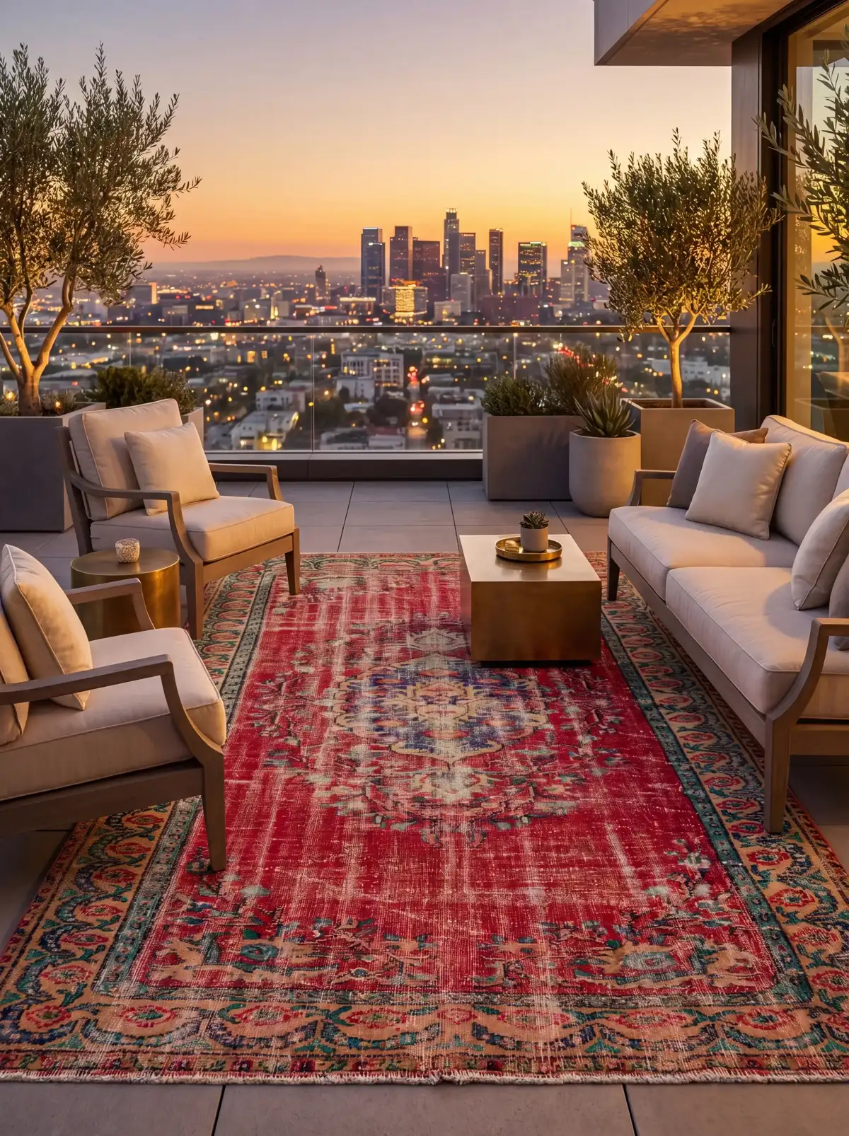 Crimson & Regal Navy Heritage Vintage Rug — vintage Turkish rug from the Bisāṭim collection